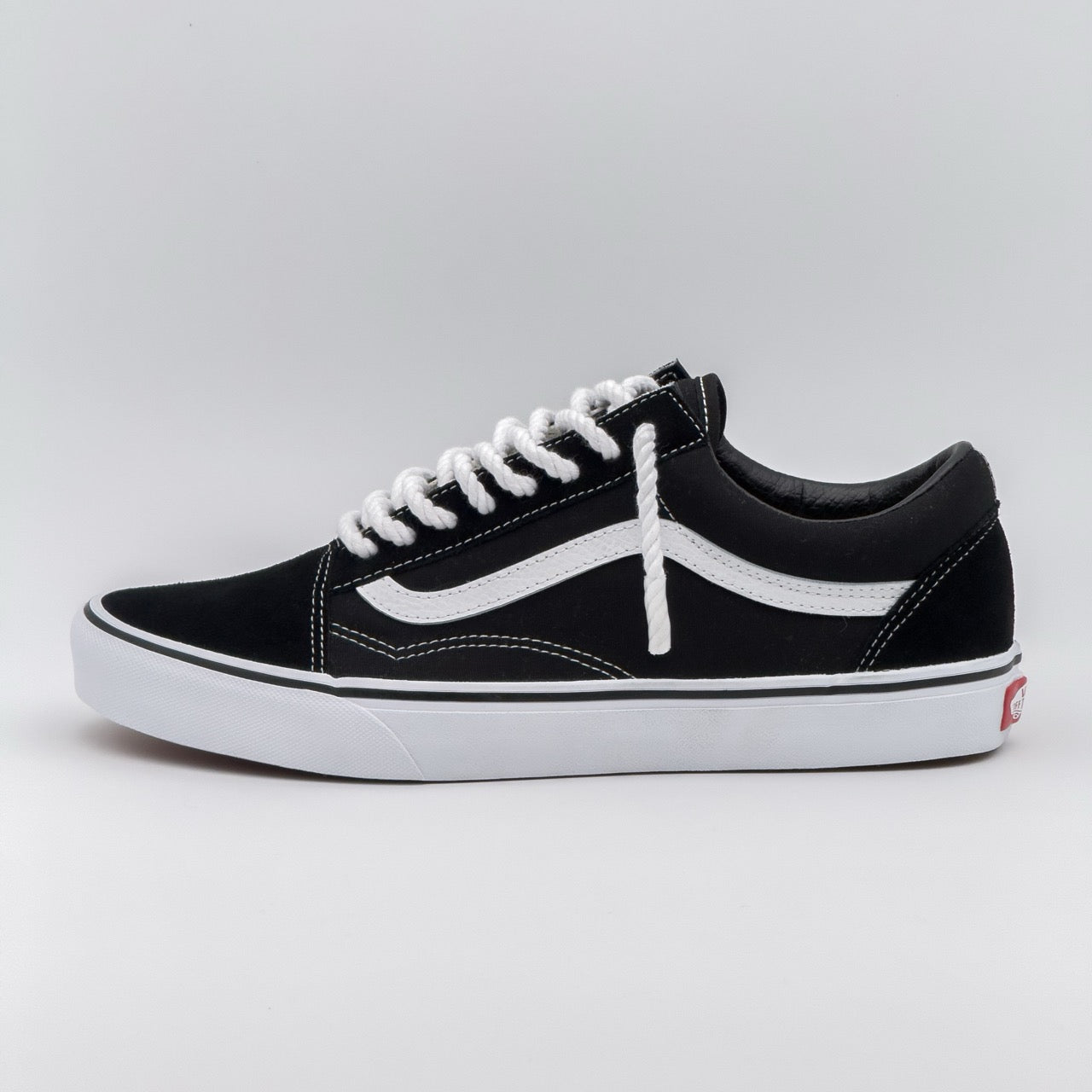 Custom Sneaker Vans Old Skool Mini Rope Laces - weiß