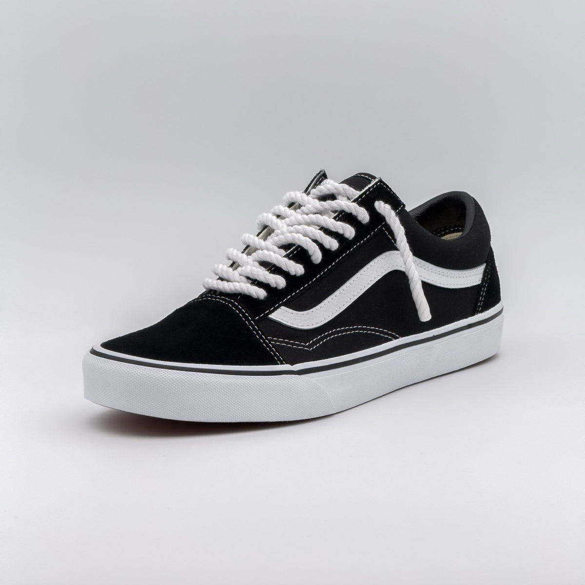 Custom Sneaker Vans Old Skool Mini Rope Laces - weiß