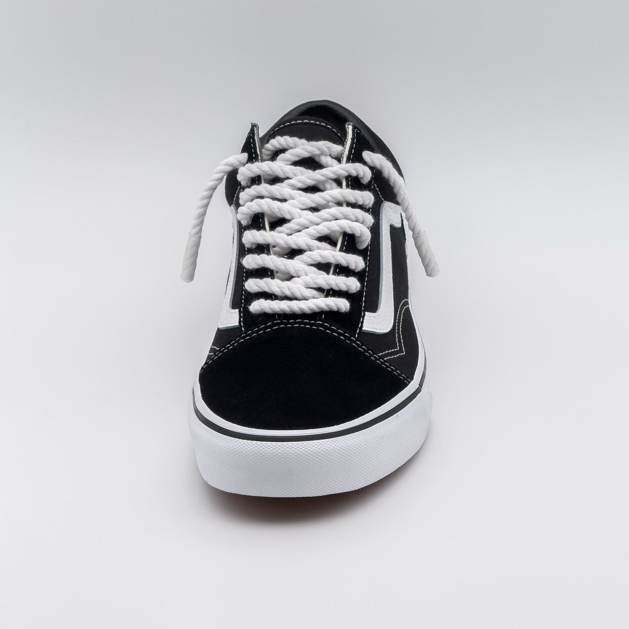 Custom Sneaker Vans Old Skool Mini Rope Laces - weiß