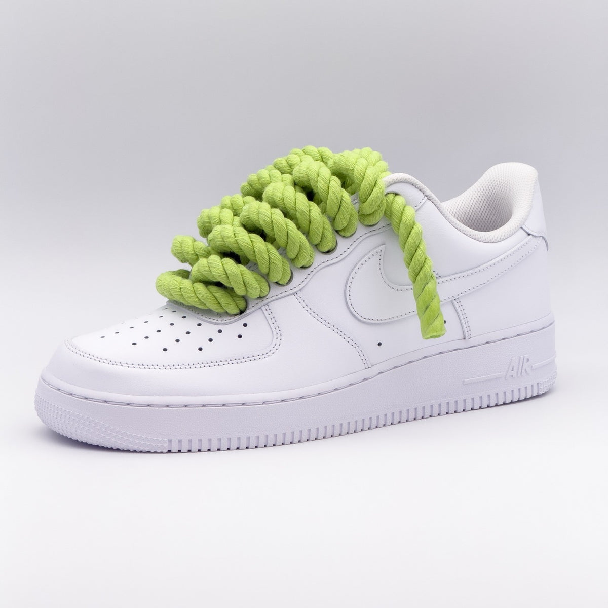 Custom Sneaker Nike Air Force 1 Rope Laces - Limettengrün