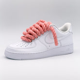 Custom Sneaker Nike Air Force 1 Rope Laces - Coral