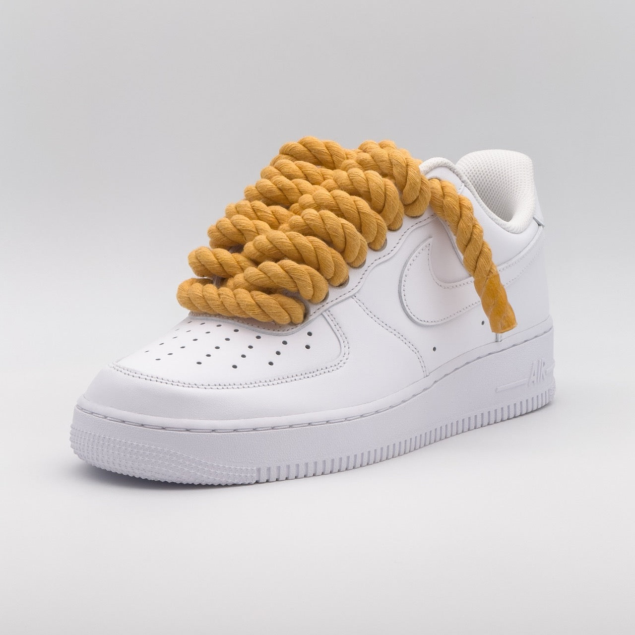 Custom Sneaker Nike Air Force 1 Rope Laces - Pastelorange