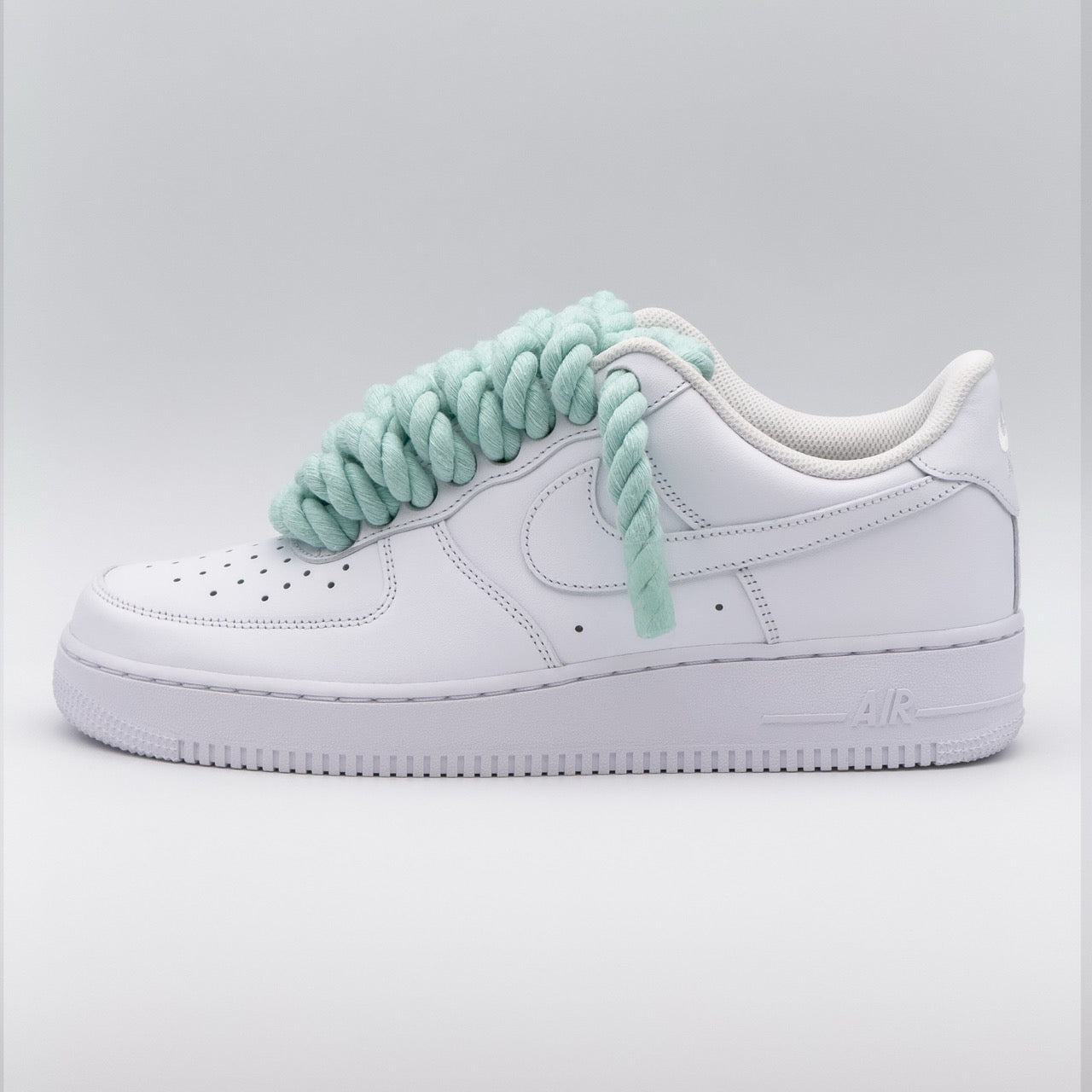 Custom Sneaker Nike Air Force 1 Rope Laces - Mint