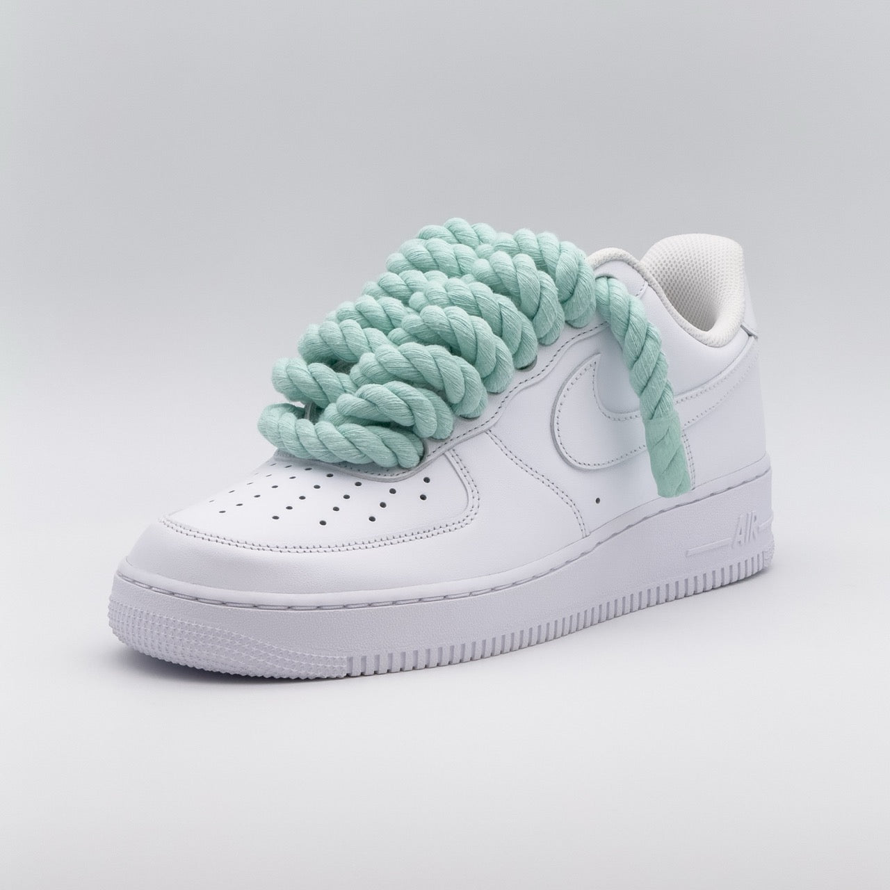 Custom Sneaker Nike Air Force 1 Rope Laces - Mint