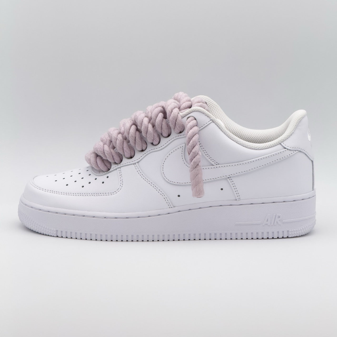 Custom Sneaker Nike Air Force 1 Rope Laces - Misty Violet