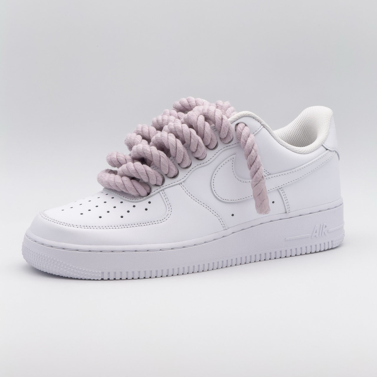 Custom Sneaker Nike Air Force 1 Rope Laces - Misty Violet