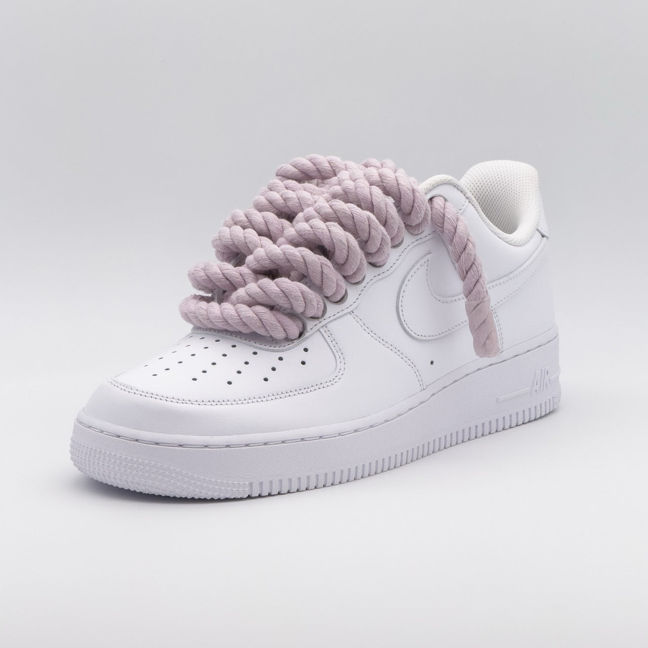 Custom Sneaker Nike Air Force 1 Rope Laces - Misty Violet