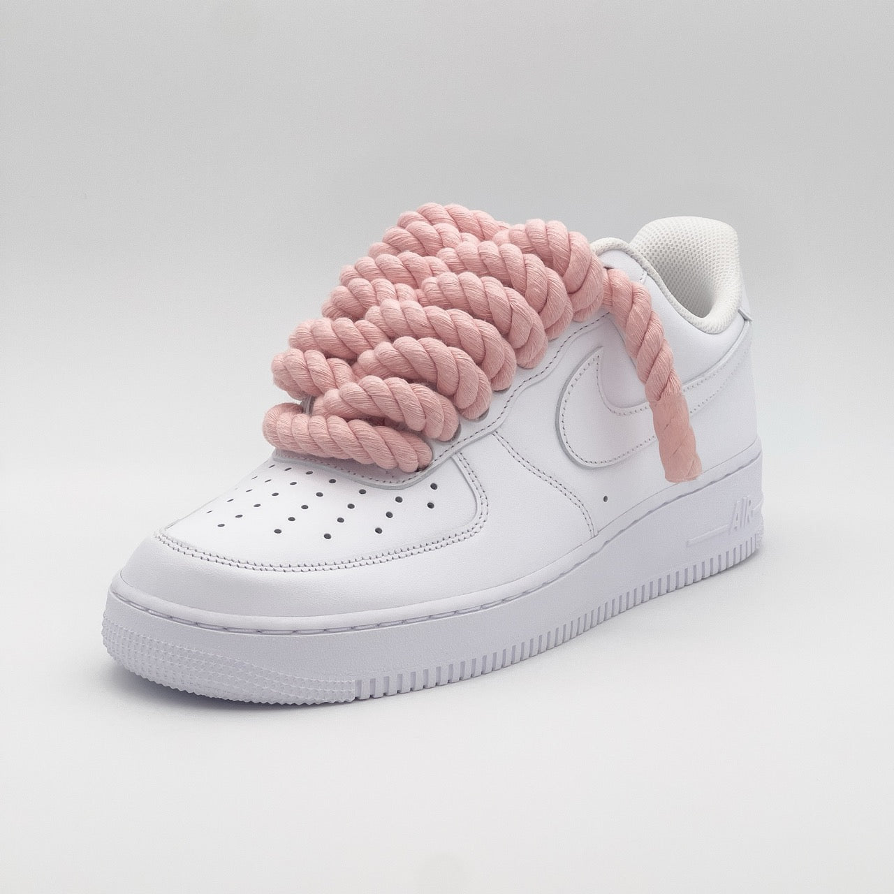 Custom Sneaker Nike Air Force 1 Rope Laces - Pastelrosa