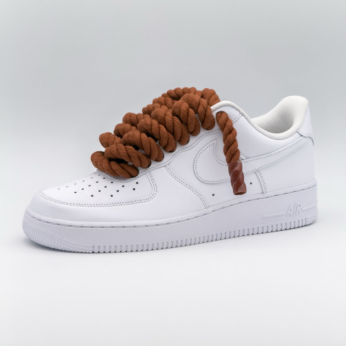 Custom Sneaker Nike Air Force 1 Rope Laces - Kupferbraun