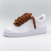 Custom Sneaker Nike Air Force 1 Rope Laces - Kupferbraun