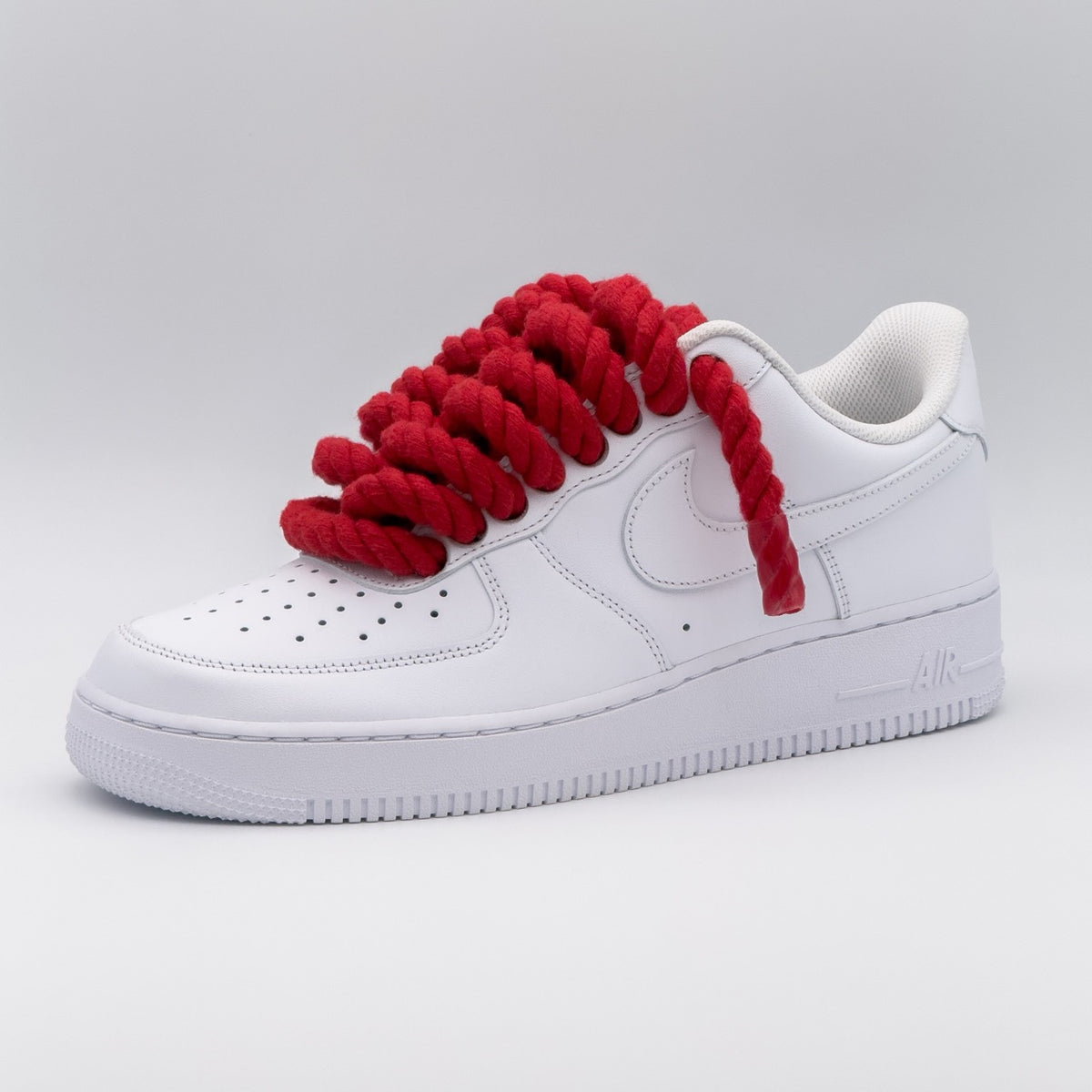 Custom Sneaker Nike Air Force 1 Rope Laces - Rot