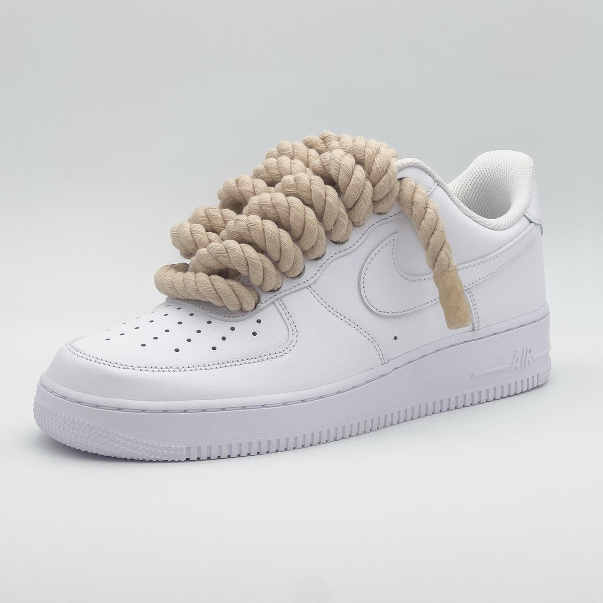 Custom Sneaker Nike Air Force 1 Rope Laces - Beige/Sand