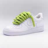 Custom Sneaker Nike Air Force 1 Rope Laces - Limettengrün