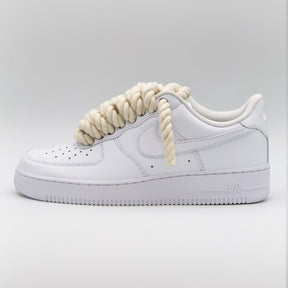 Custom Sneaker Nike Air Force 1 Rope Laces - Helles Beige