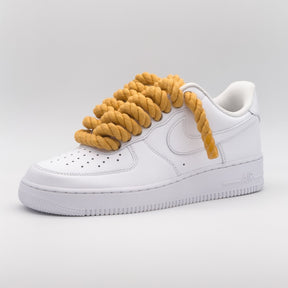 Custom Sneaker Nike Air Force 1 Rope Laces - Pastelorange