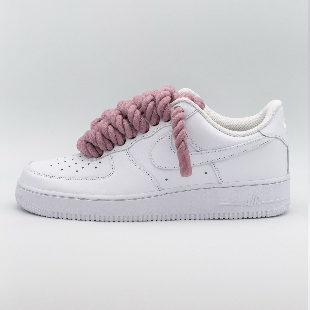 Custom Sneaker Nike Air Force 1 Rope Laces - Lavendel