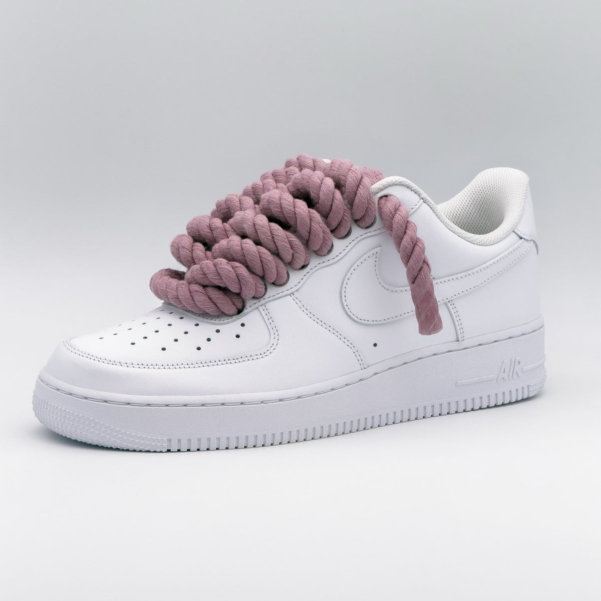 Custom Sneaker Nike Air Force 1 Rope Laces - Lavendel