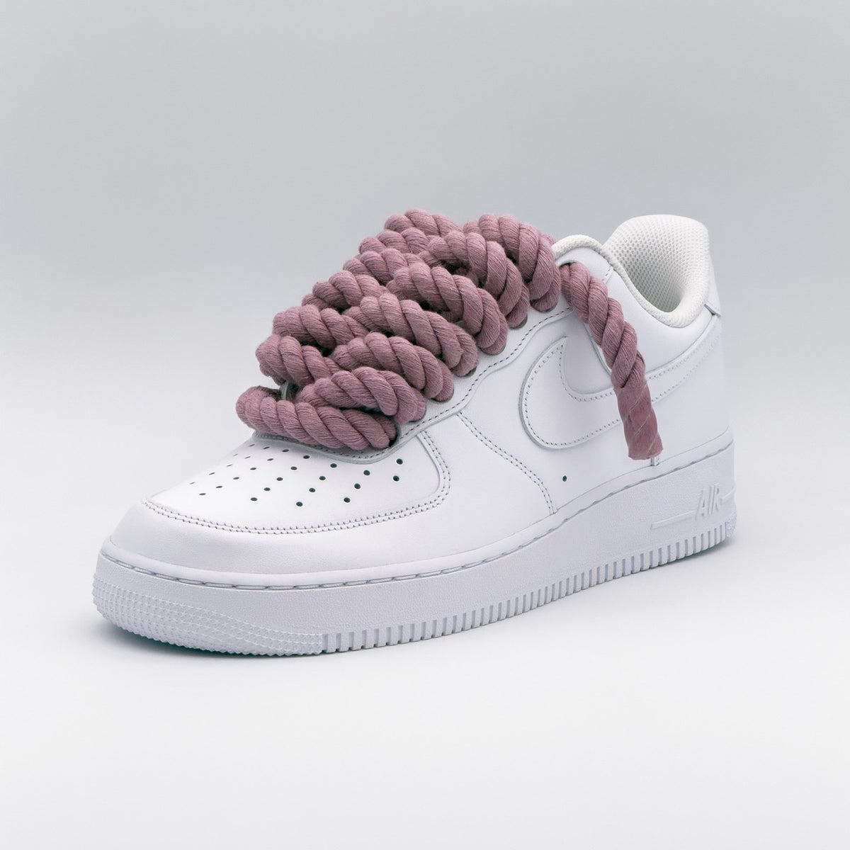 Custom Sneaker Nike Air Force 1 Rope Laces - Lavendel