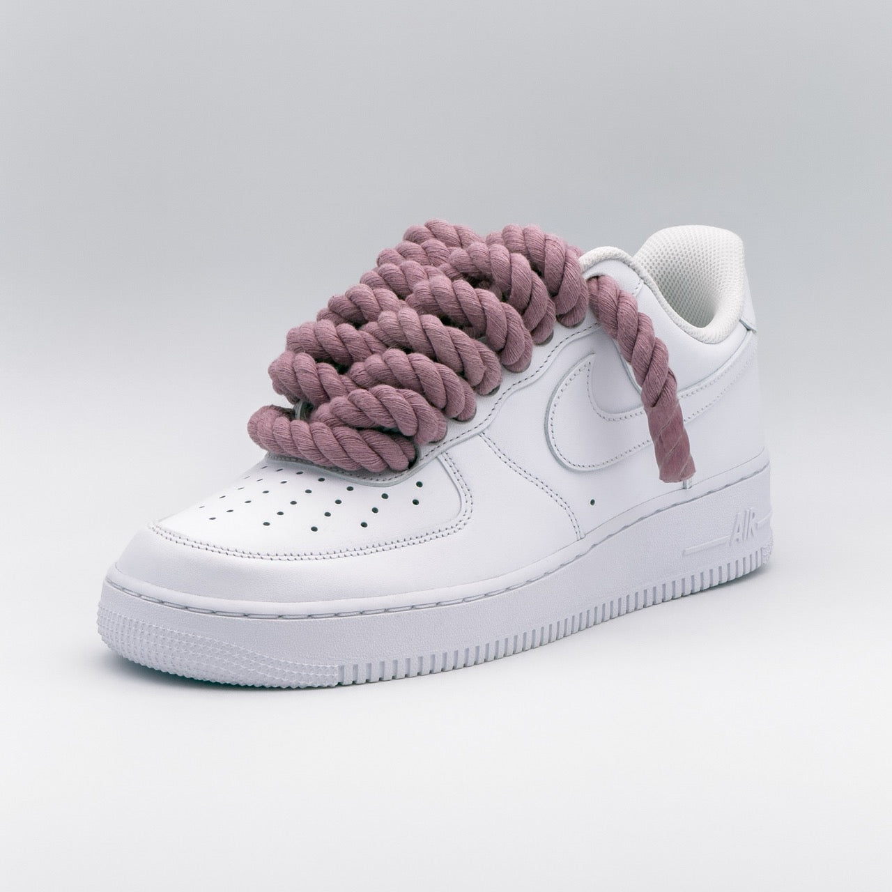Custom Sneaker Nike Air Force 1 Rope Laces - Lavendel