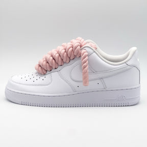 Custom Sneaker Nike Air Force 1 Rope Laces - Pastelrosa