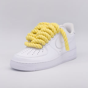 Custom Sneaker Nike Air Force 1 Rope Laces - Zitronengelb